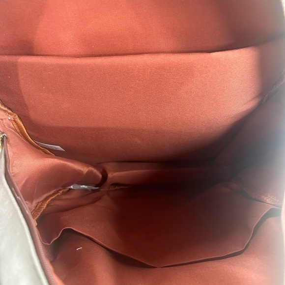 LOULU Large Canvas Tan Beige Backpack Vegan Leather NEW in Bag - Picture 5 of 9